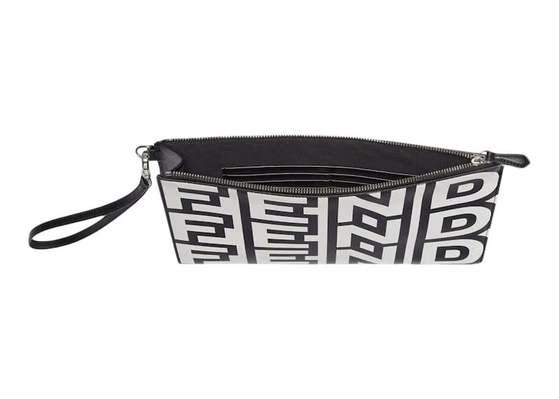 Fendi by Marc Jacobs FF Flat Pouch Two-Tone Leather Pouch Multicolor