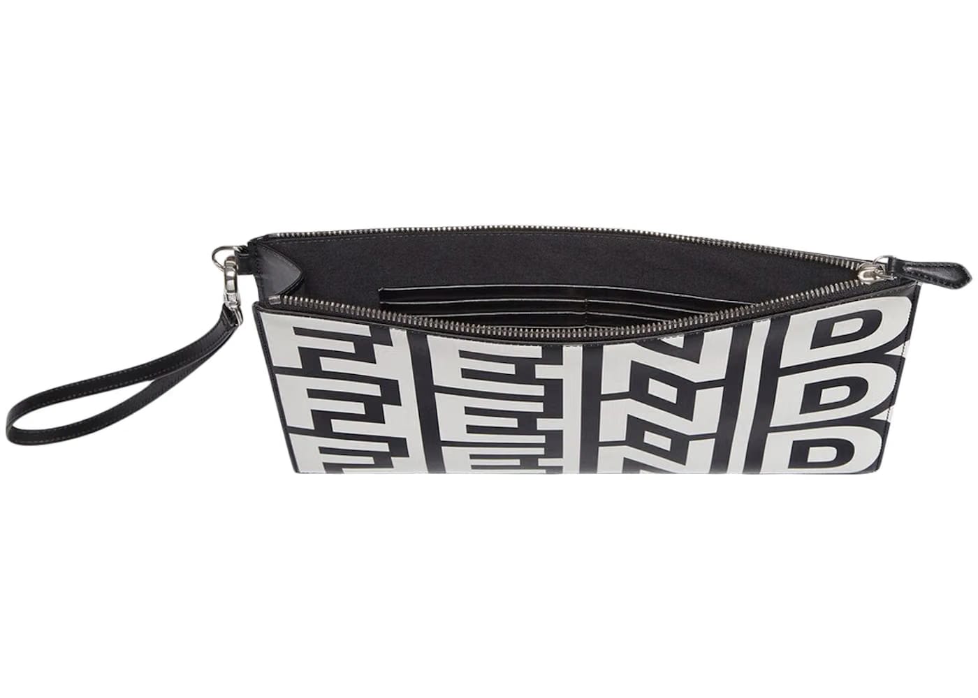 Fendi by Marc Jacobs FF Flat Pouch Two-Tone Leather Pouch Multicolor