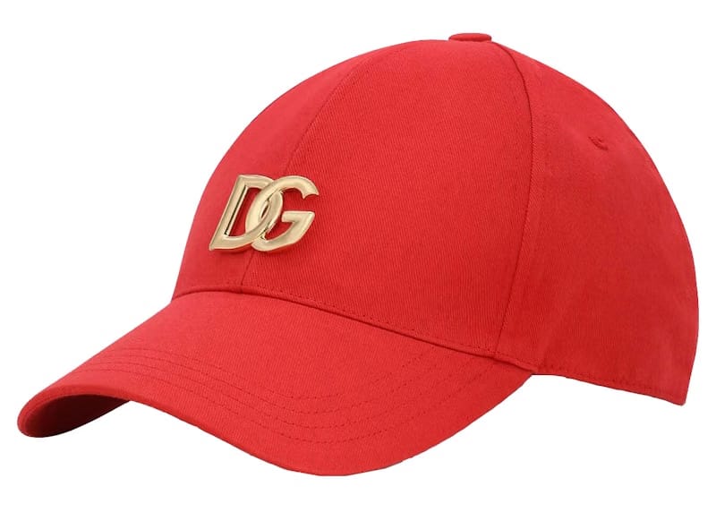 Dolce & Gabbana Cotton DG Patch Baseball Cap Red