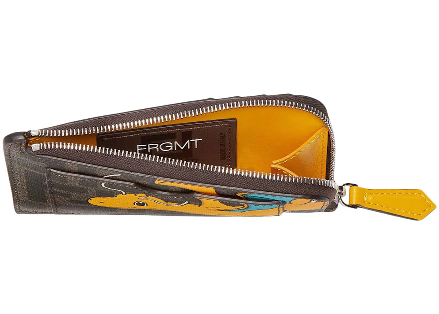 Fendi x FRGMT x Pokemon FF Fabric Card Holder Card Case Brown
