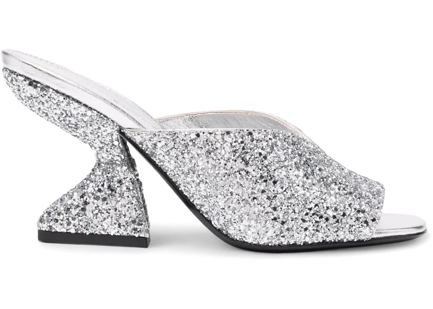 Ferragamo Metallic Glitter Sandals Gray (Women's)