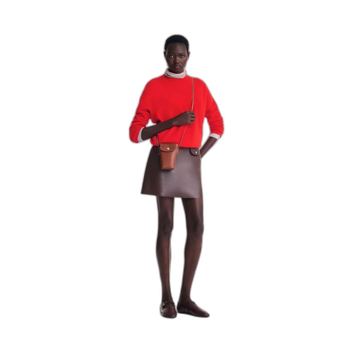 Longchamp Epure Phone case Brown