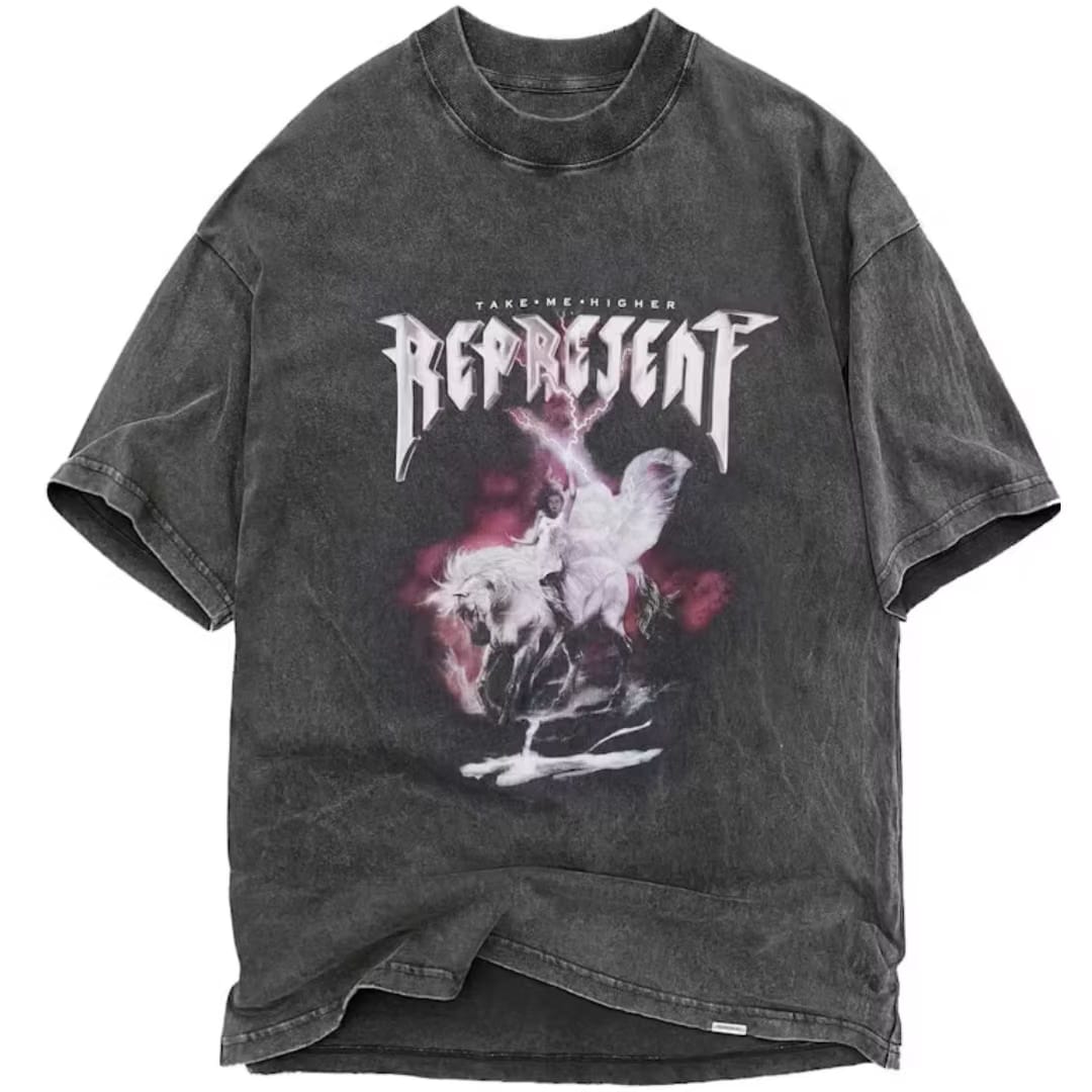 Represent Take Me Higher T-Shirt Vintage Grey