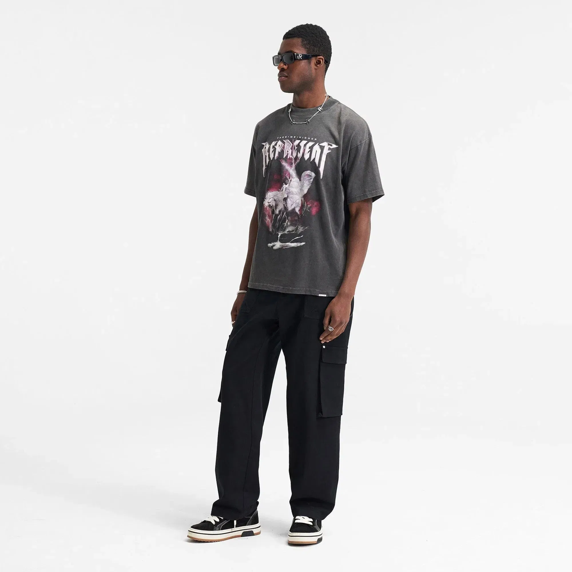 Represent Take Me Higher T-Shirt Vintage Grey