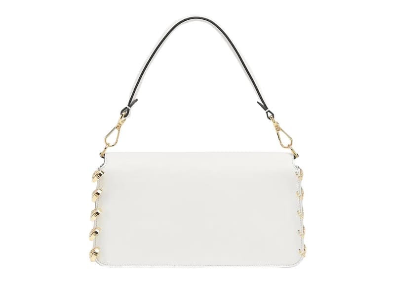 Fendi Fendace Baguette Brooch White