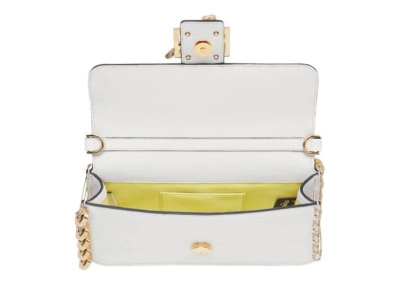 Fendi Fendace Baguette Brooch White