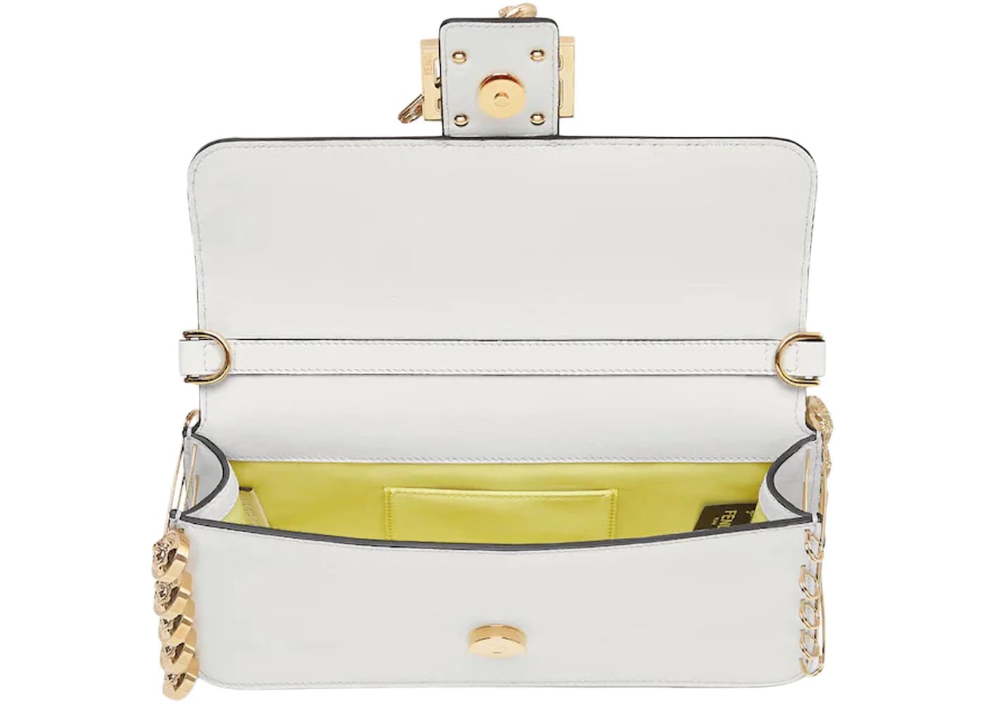 Fendi Fendace Baguette Brooch White