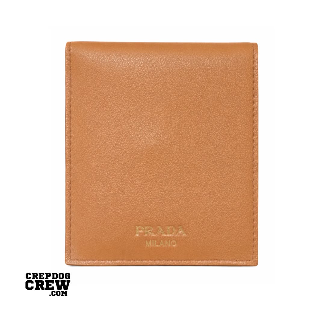 PRADA LEATHER WALLET CARAMEL