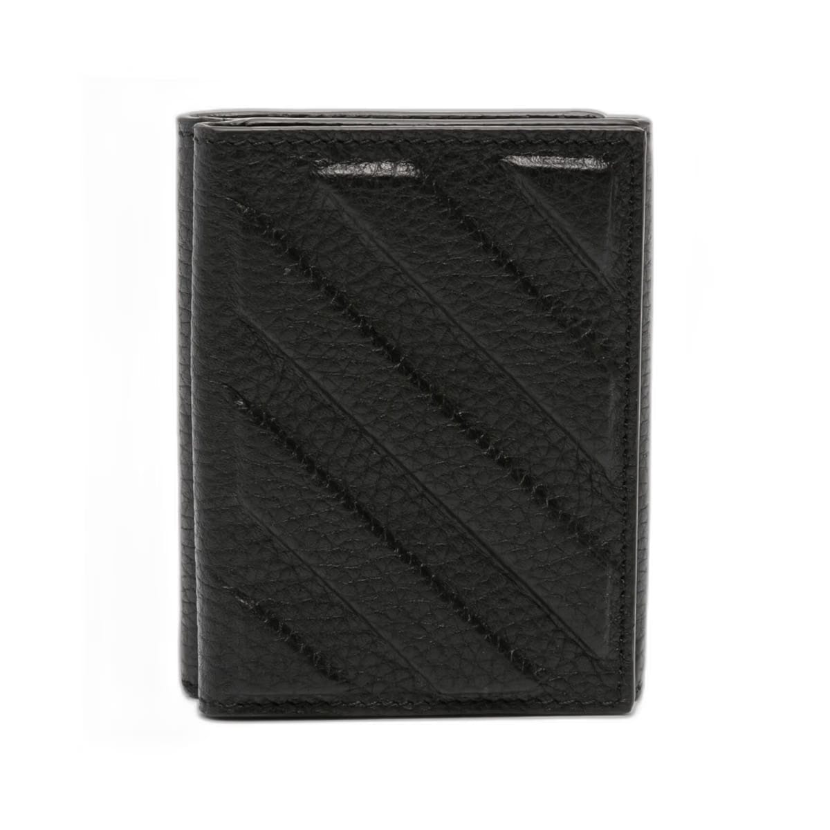 OFF WHITE 3D DIAG STRIPE CARD HOLDER BLACK
