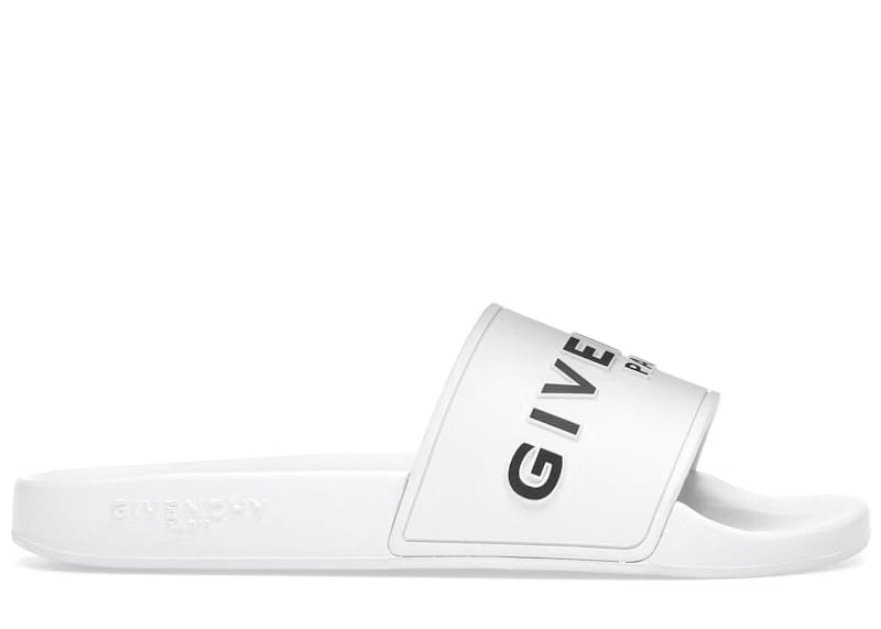 Givenchy Paris Flat Sandals White Black