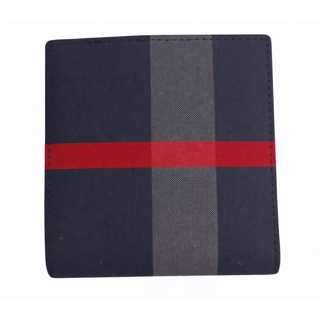 BURBERRY BIFOLD WALLET NAVY RED