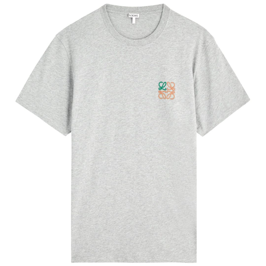 LOEWE ANAGRAM EMBROIDERED T-Shirt Grey