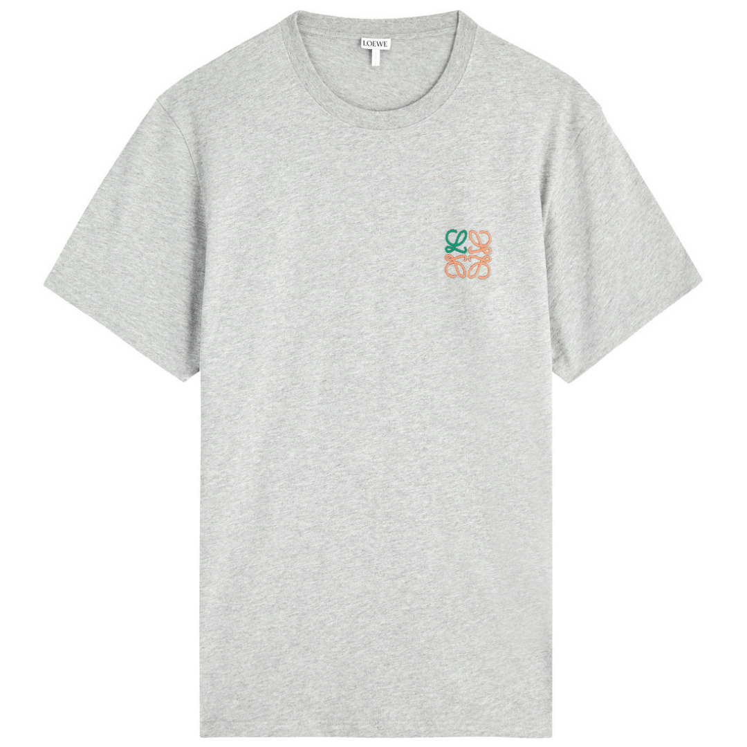 LOEWE ANAGRAM EMBROIDERED T-Shirt Grey