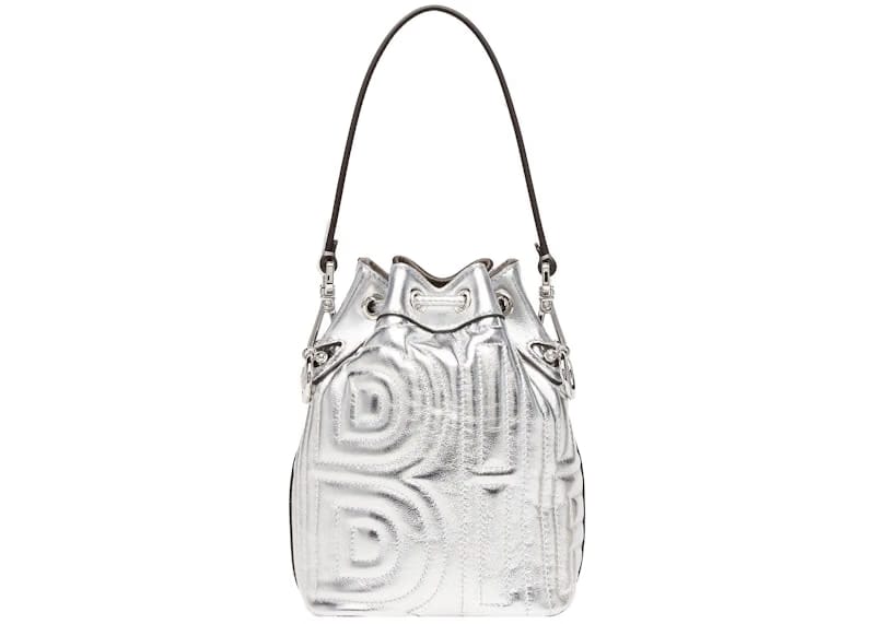 Fendi by Marc Jacobs Mon Tresor Silver Quilted Leather Mini-Bag