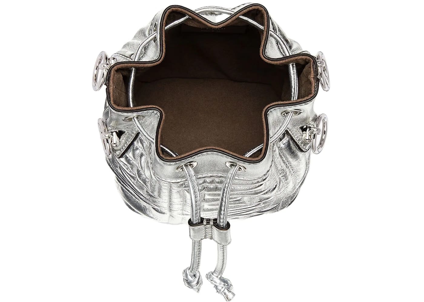 Fendi by Marc Jacobs Mon Tresor Silver Quilted Leather Mini-Bag