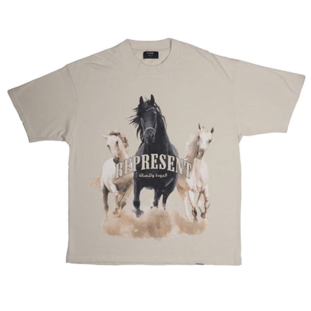 REPRESENT ARABIAN HORSES T-Shirt VINTAGE WHITE