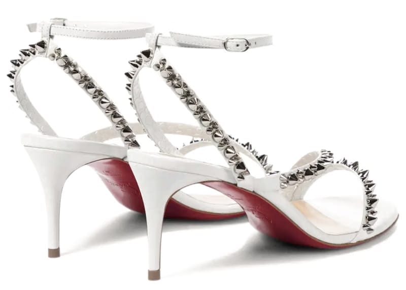 Christian Louboutin Mafaldina Spikes 70 Leather Sandals White (Women's)