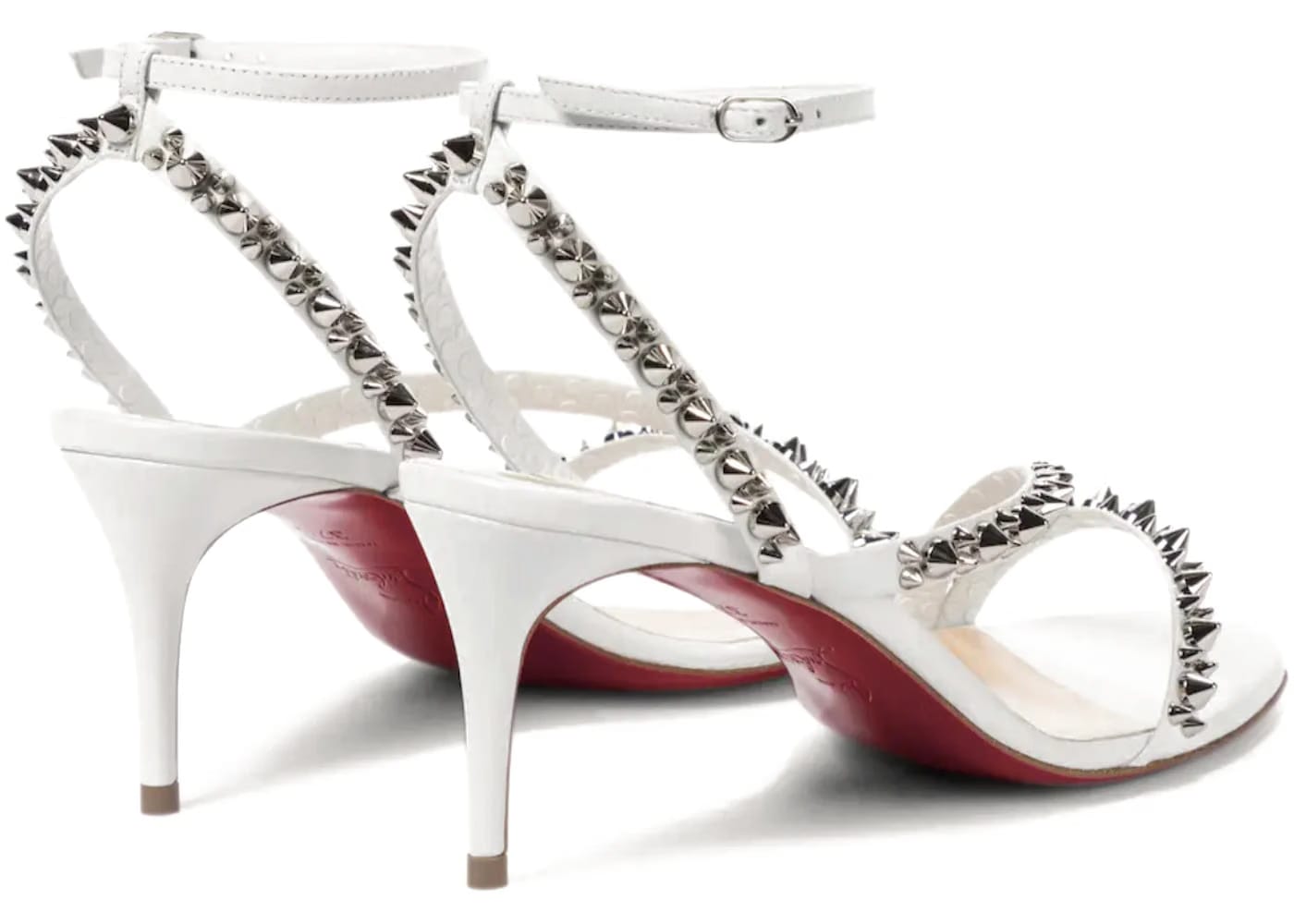 Christian Louboutin Mafaldina Spikes 70 Leather Sandals White (Women's)