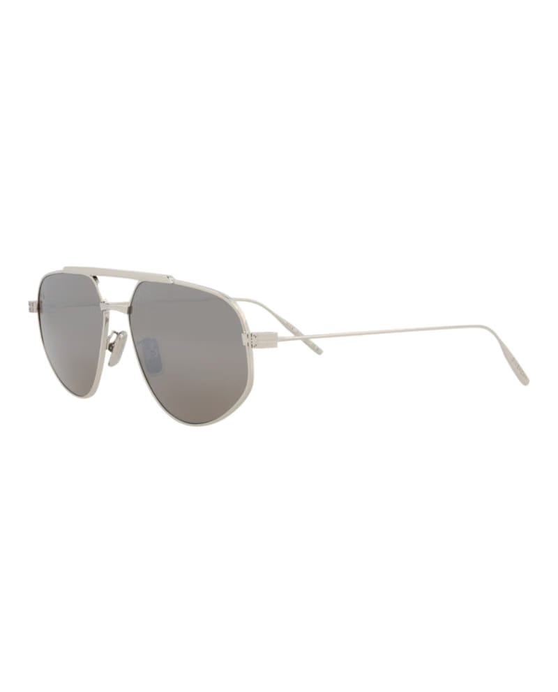 Givenchy Aviator-Frame Metal Sunglasses Palladium Palladium Silver (GV40058U-57-16G)