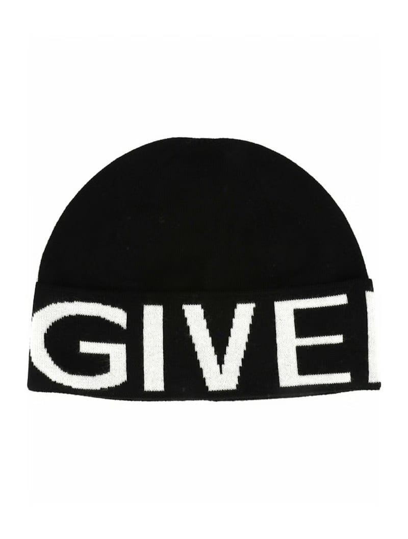 Givenchy Jacquard Logo Beanie Black/White