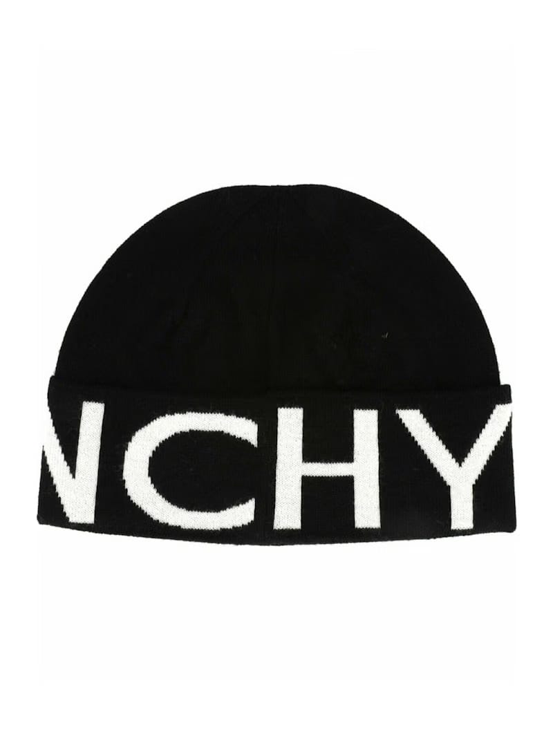 Givenchy Jacquard Logo Beanie Black/White