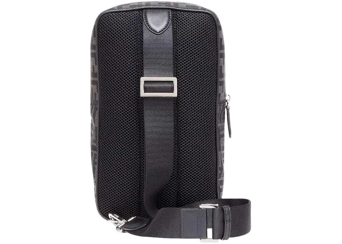 Fendi One-Shoulder Travel Backpack FF Jacquard Fabric Multicolour