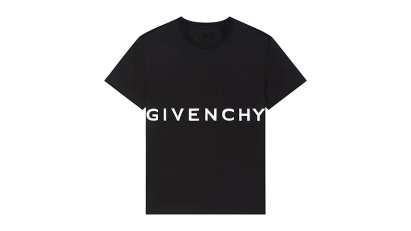 Givenchy Oversized Logo Embroidered T-Shirt Black