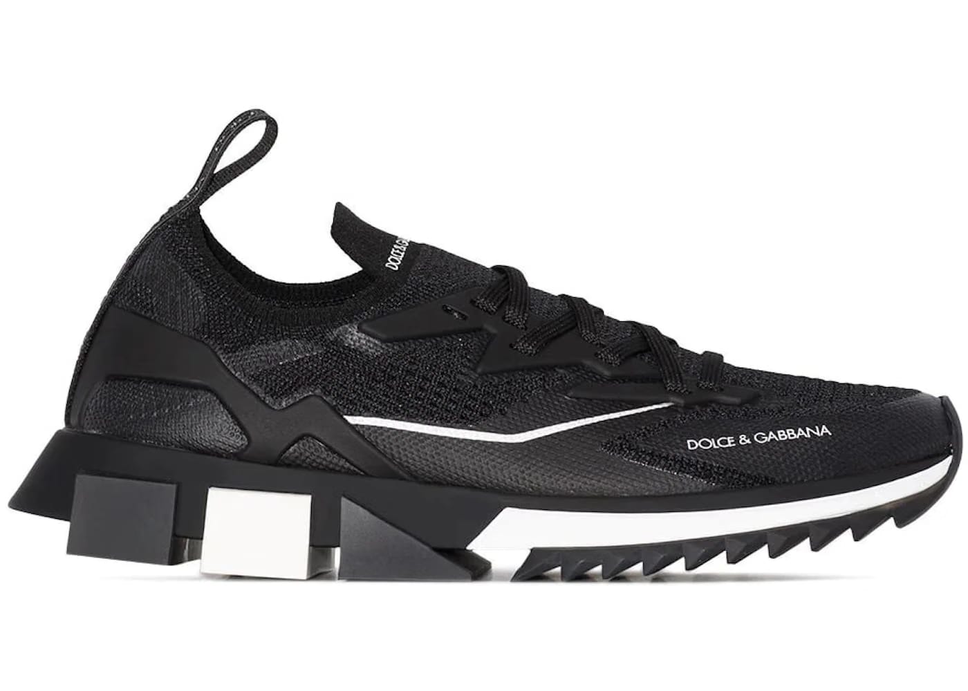 Dolce & Gabbana Sorrento Lace Up Black White (Women's)