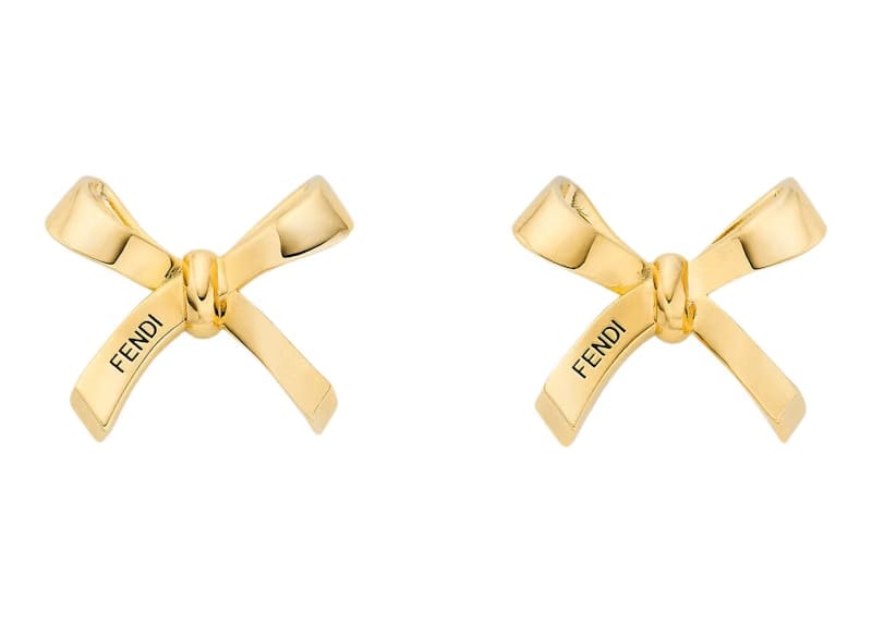 Fendi by Marc Jacobs Fendi Bow-Shaped Earrings Gold-Colored Earrings