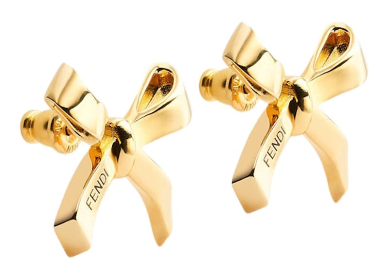Fendi by Marc Jacobs Fendi Bow-Shaped Earrings Gold-Colored Earrings