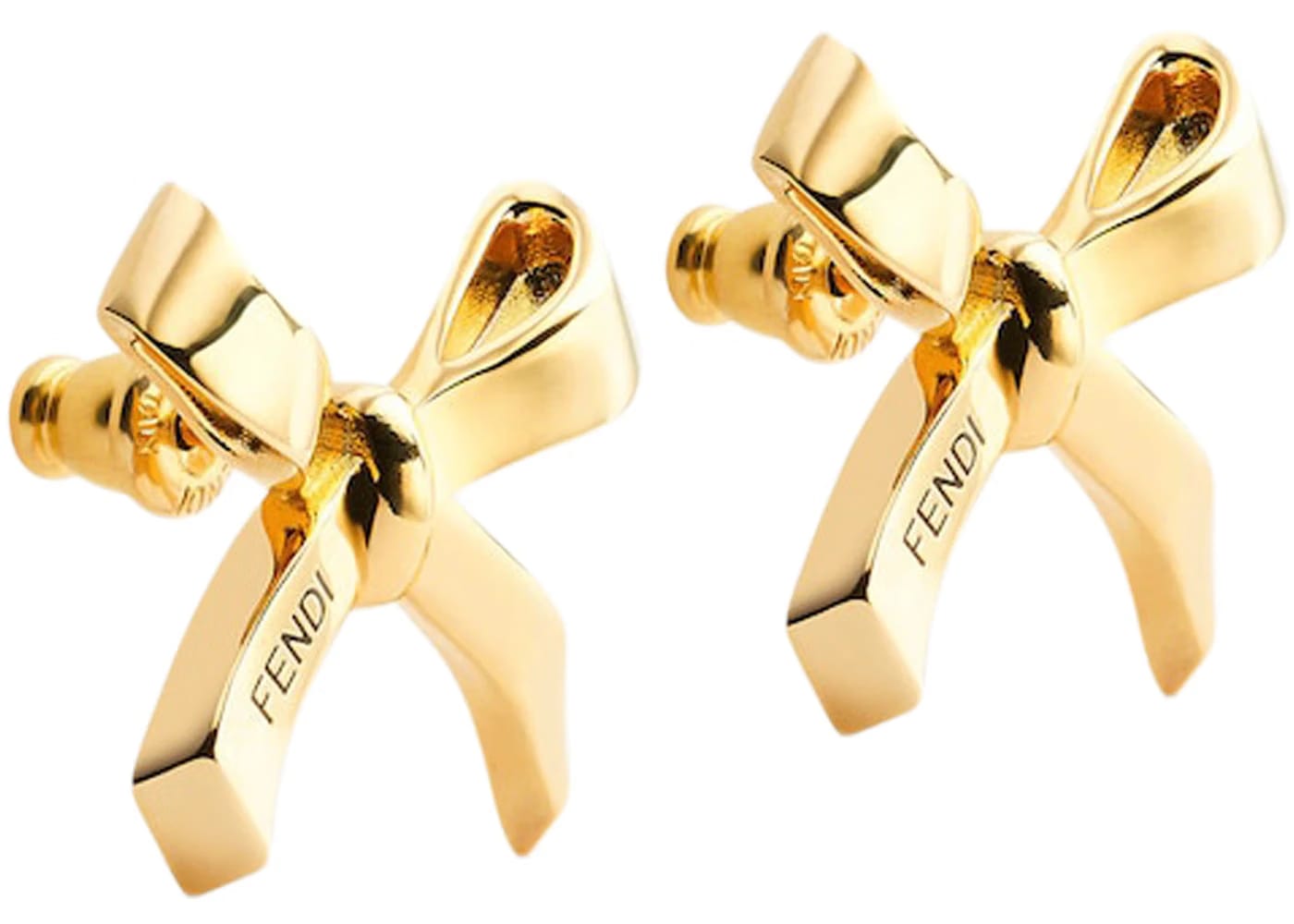 Fendi by Marc Jacobs Fendi Bow-Shaped Earrings Gold-Colored Earrings