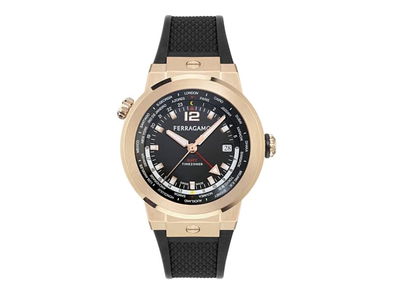 Ferragamo F-80 GMT Worldtime Silicone SFHA00324