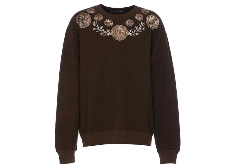Dolce & Gabbana Graphic Print Sweatshirt Brown