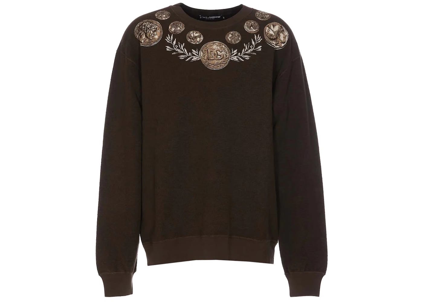 Dolce & Gabbana Graphic Print Sweatshirt Brown