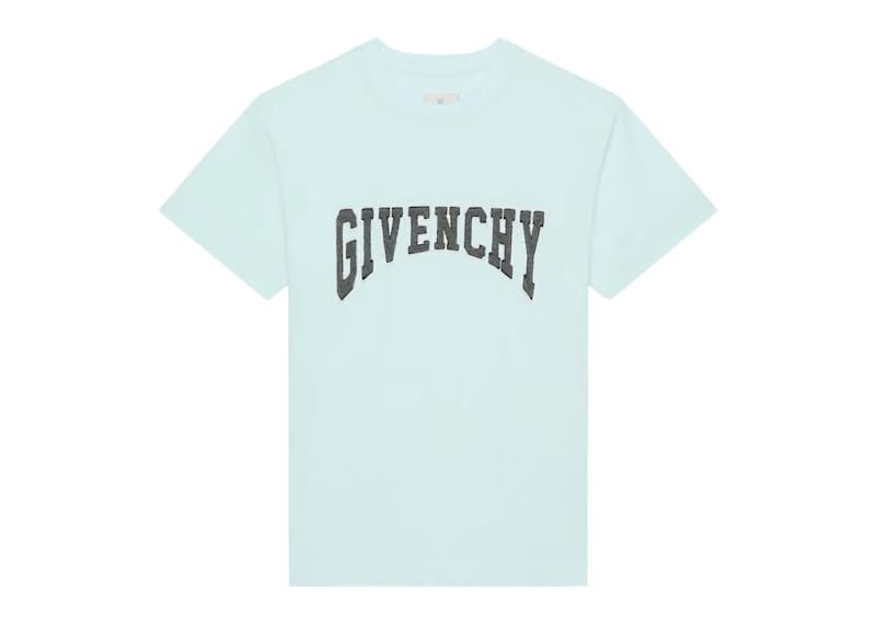Givenchy Slim Fit Jersey With Patch T-Shirt Acqua Marine