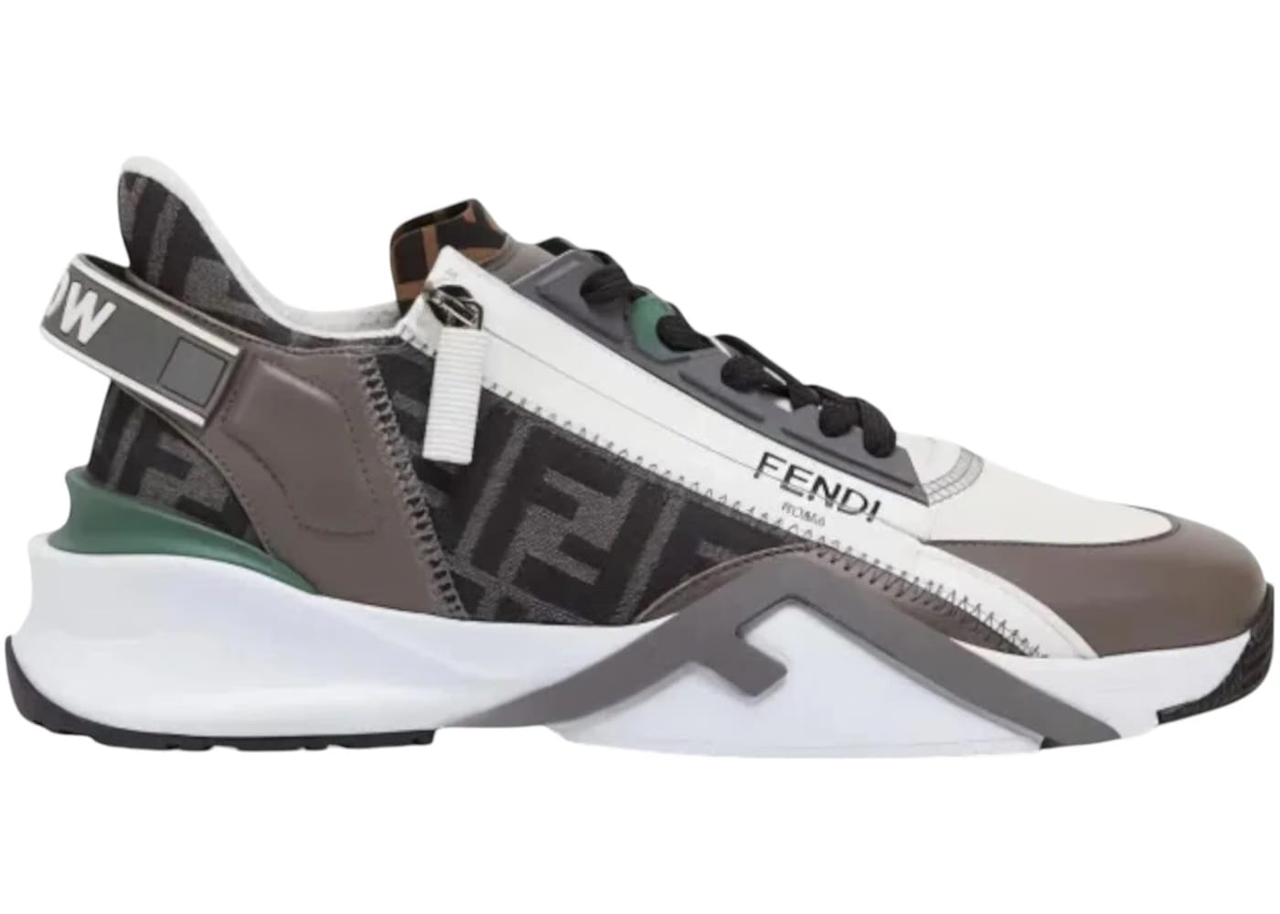Fendi Flow Slip-On Grey Green