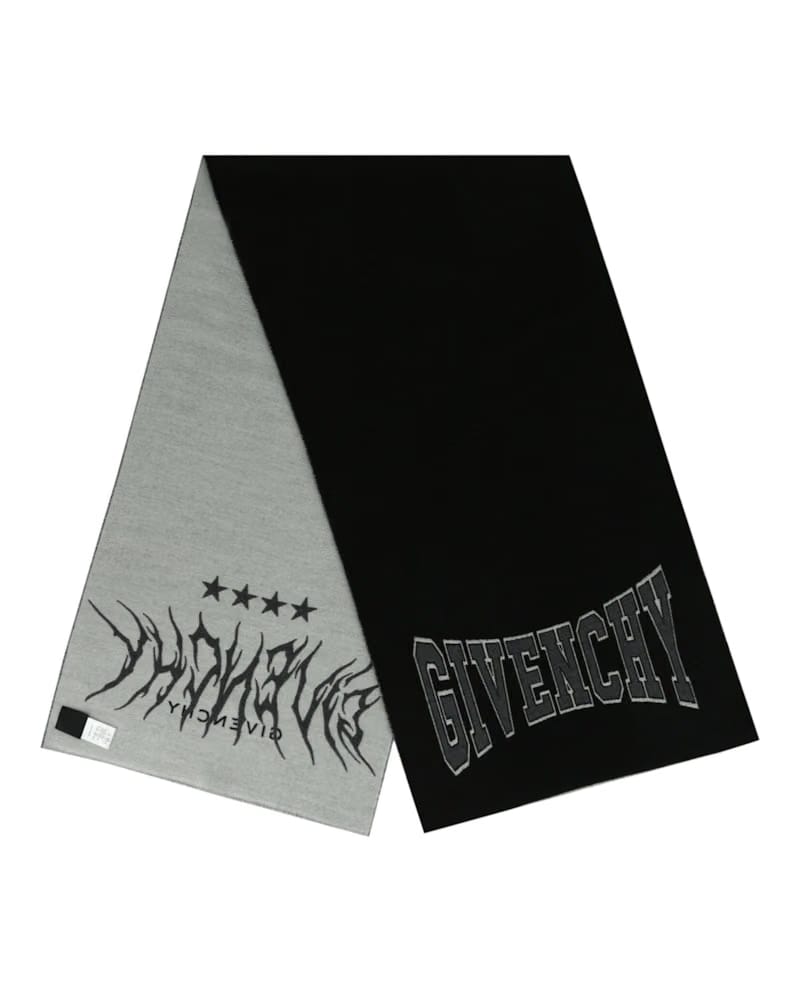 Givenchy Logo Stars Scarf Black/Grey