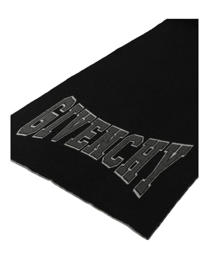 Givenchy Logo Stars Scarf Black/Grey