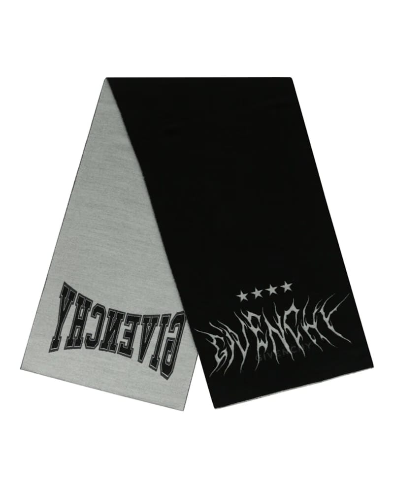 Givenchy Logo Stars Scarf Black/Grey