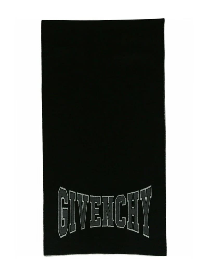 Givenchy Logo Stars Scarf Black/Grey