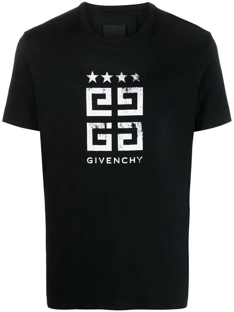 Givenchy Slim Fit Logo Star T-Shirt Black/White