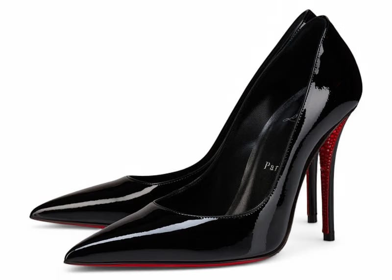 Christian Louboutin Miss Z Suola Strass 100mm Pump Black Patent Calf Leather