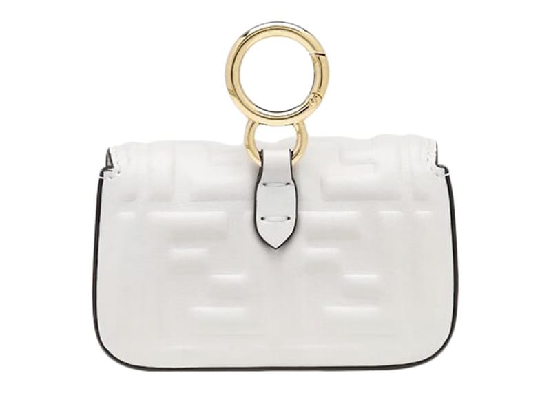 Fendi by Marc Jacobs Nano Baguette Charm White Nappa Leather Charm