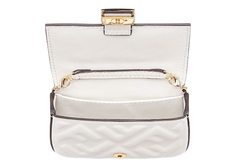 Fendi by Marc Jacobs Nano Baguette Charm White Nappa Leather Charm