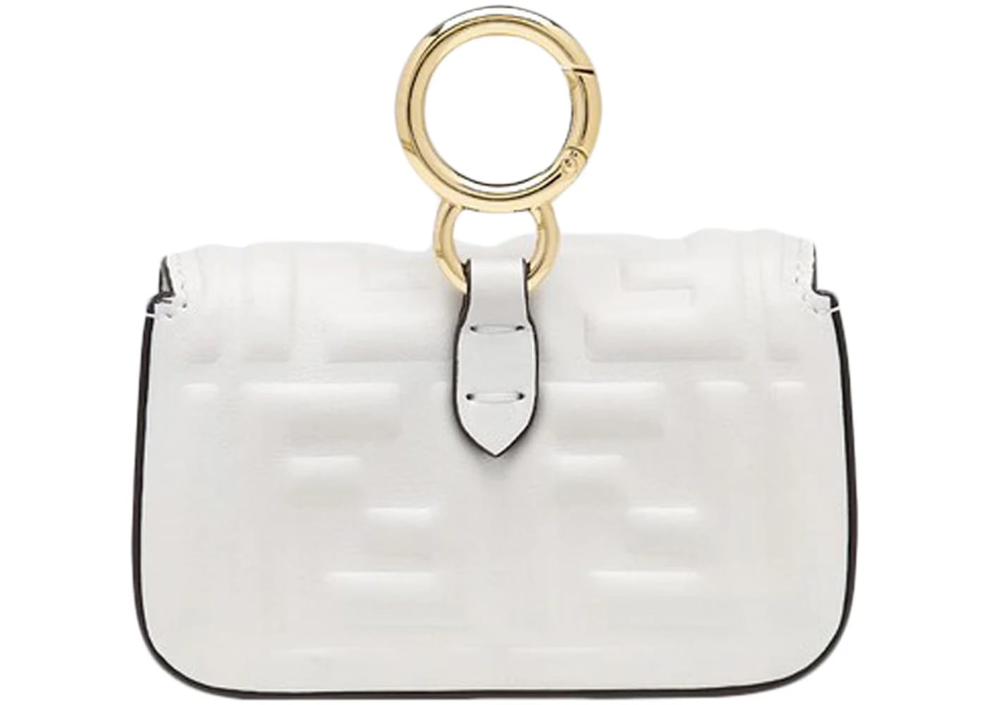 Fendi by Marc Jacobs Nano Baguette Charm White Nappa Leather Charm