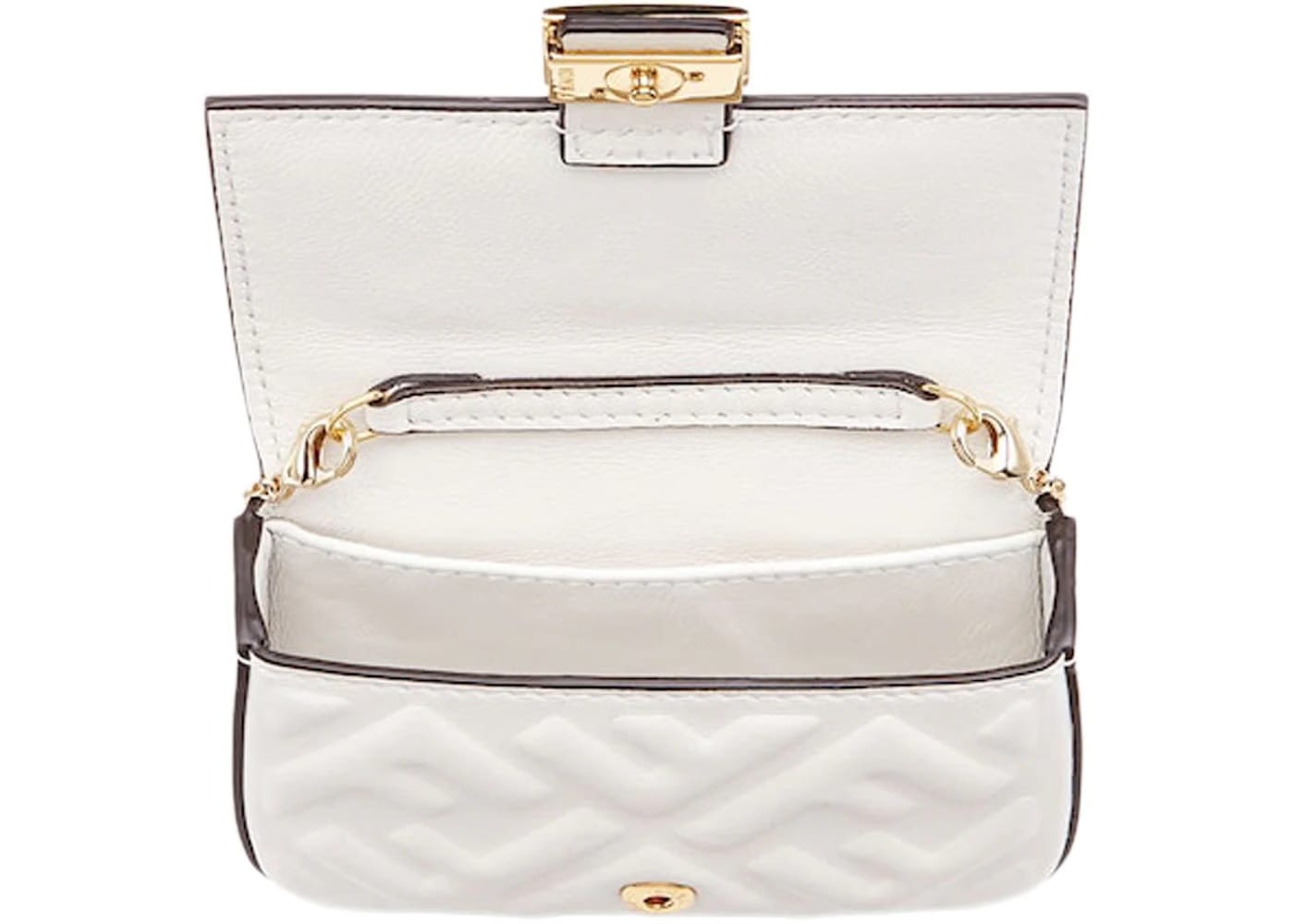 Fendi by Marc Jacobs Nano Baguette Charm White Nappa Leather Charm