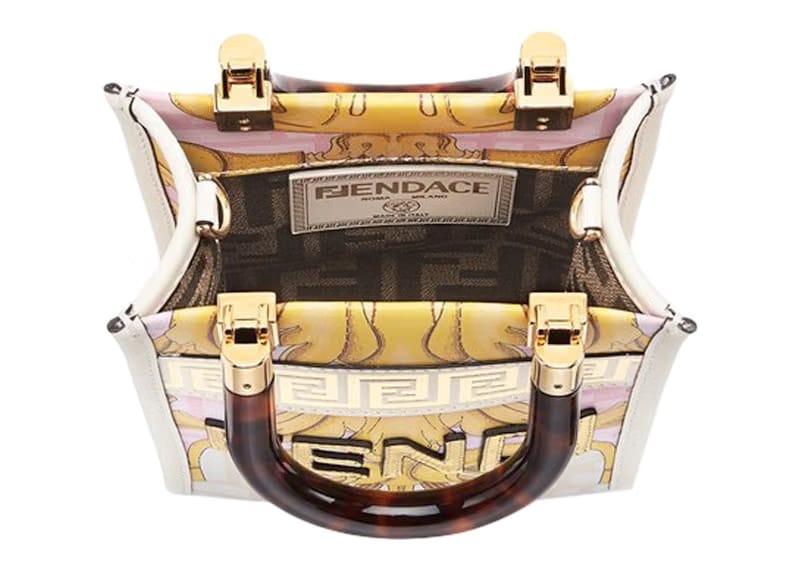 Fendi Fendace Mini Sunshine Shopper White