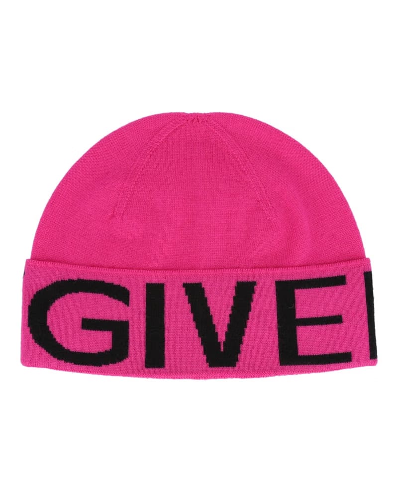 Givenchy Jacquard Logo Beanie Pink/Black