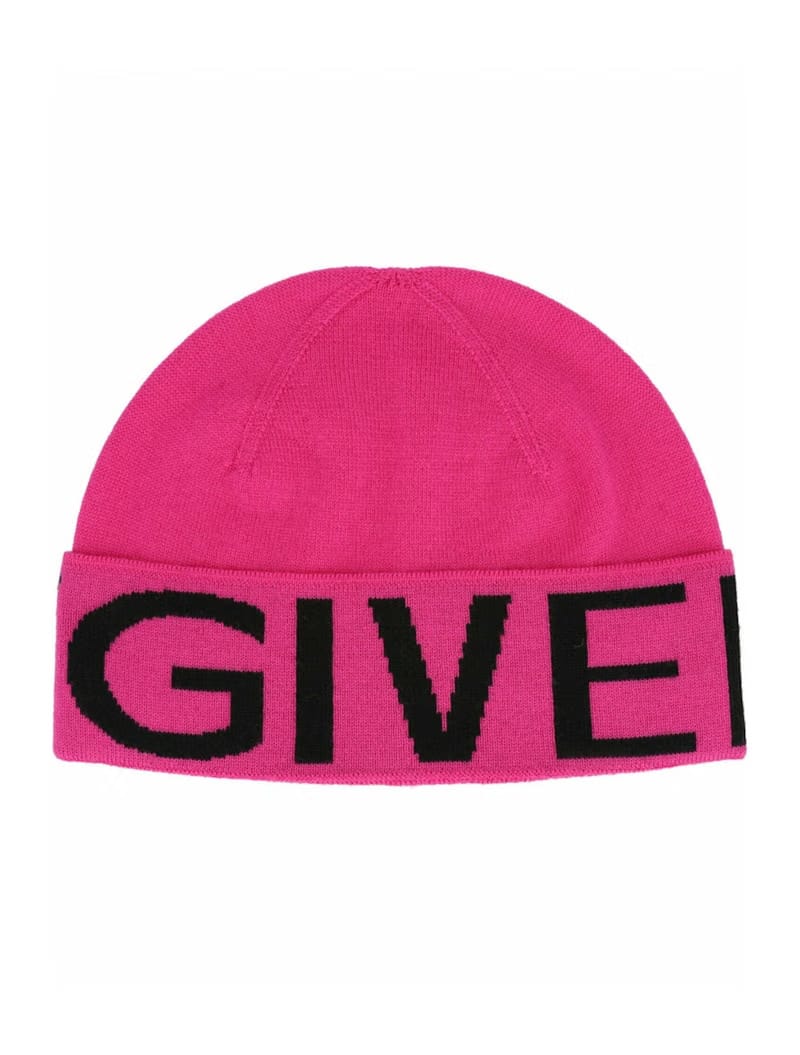 Givenchy Jacquard Logo Beanie Pink/Black