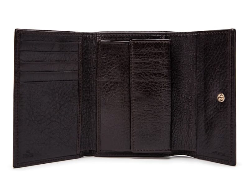 Fendi Zucca Flap Wallet Monogram Brown